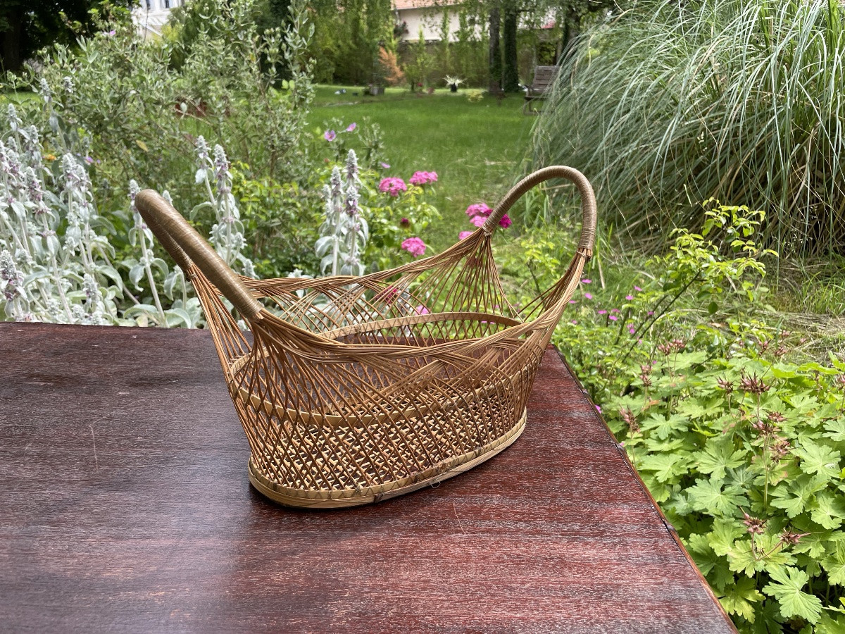 Folk Art Woven Basket -photo-3