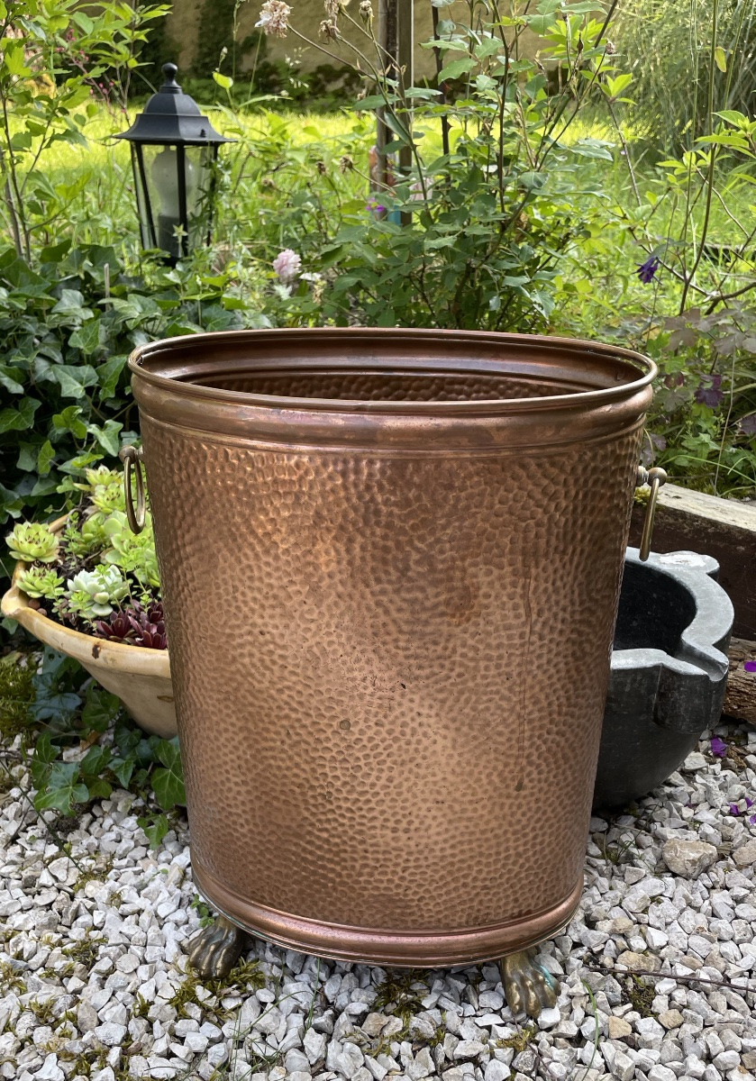 Copper Umbrella Stand With Claw Feet -photo-1