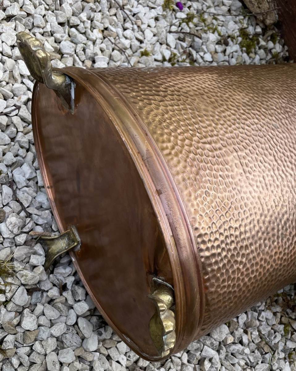 Copper Umbrella Stand With Claw Feet -photo-7