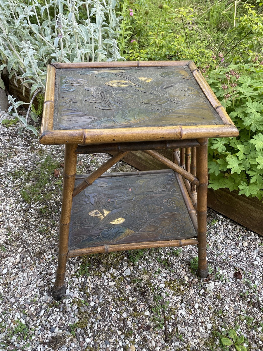 Perret Vibert Bamboo Side Table Dlg, Japanese Style -photo-2