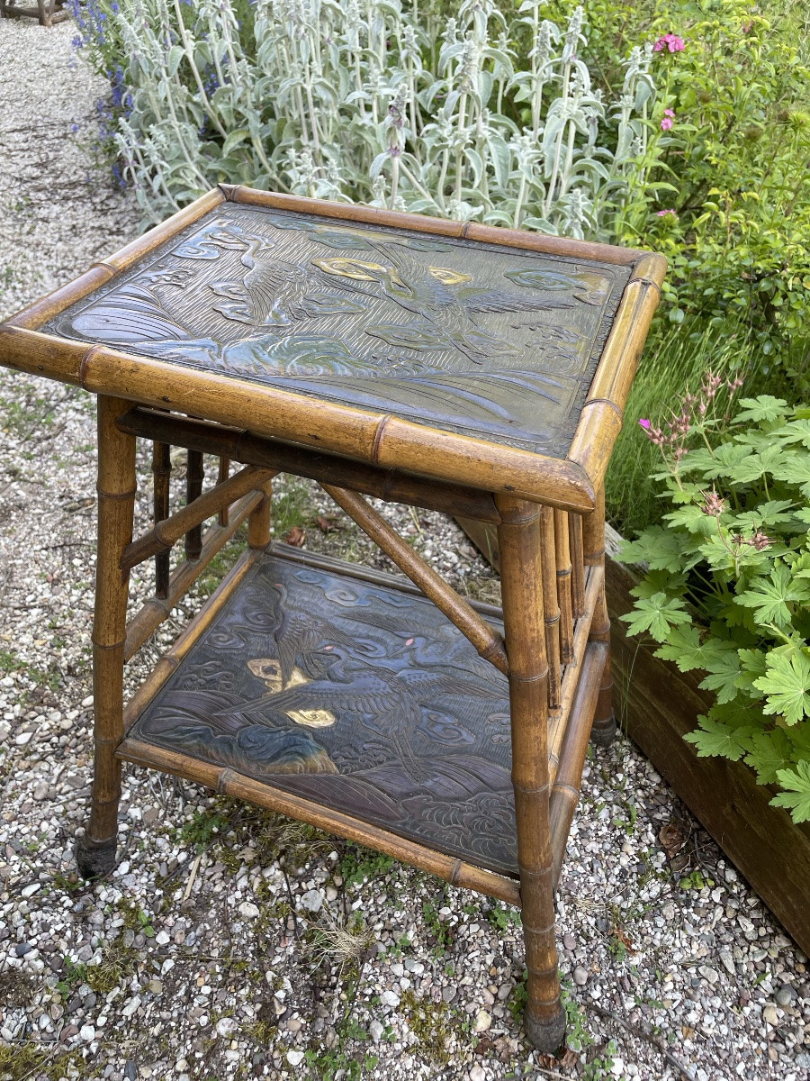 Perret Vibert Bamboo Side Table Dlg, Japanese Style -photo-2