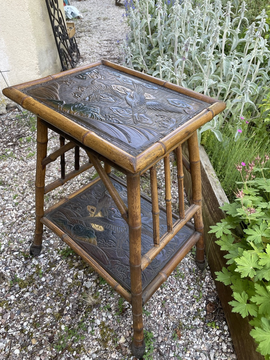 Perret Vibert Bamboo Side Table Dlg, Japanese Style -photo-3