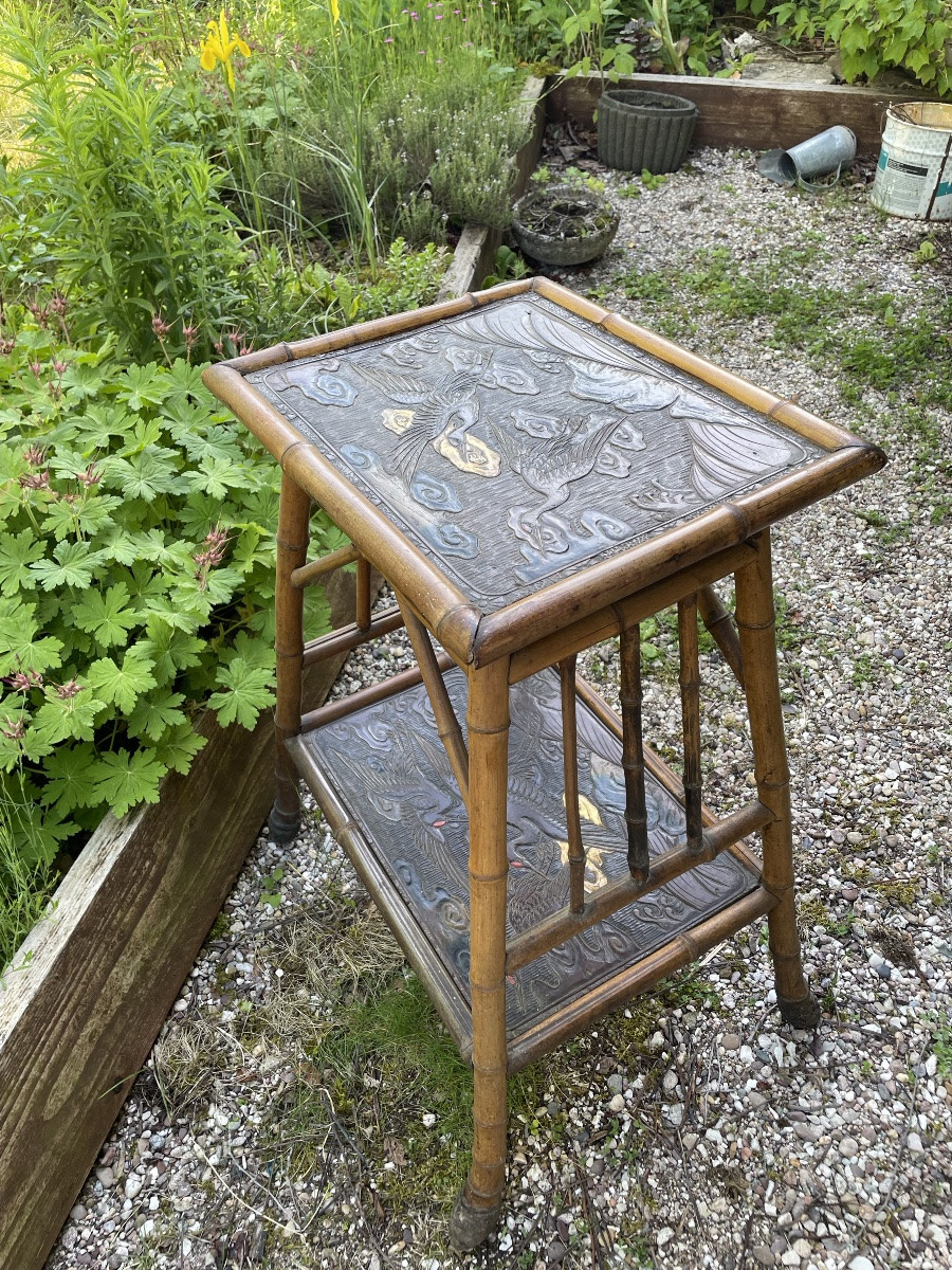 Perret Vibert Bamboo Side Table Dlg, Japanese Style -photo-7