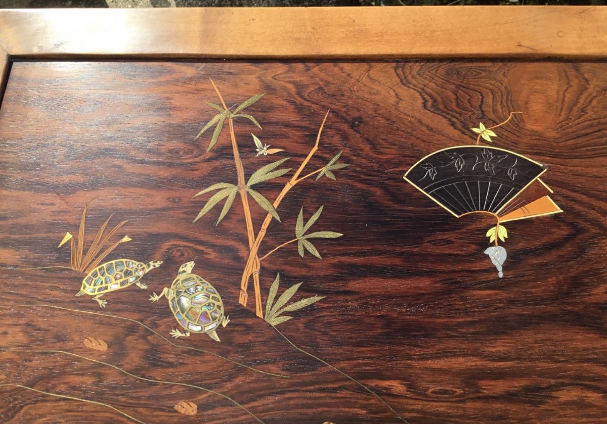 Attr Gabriel Viardot Set Of 4 Japanese-style Nesting Tables-photo-5