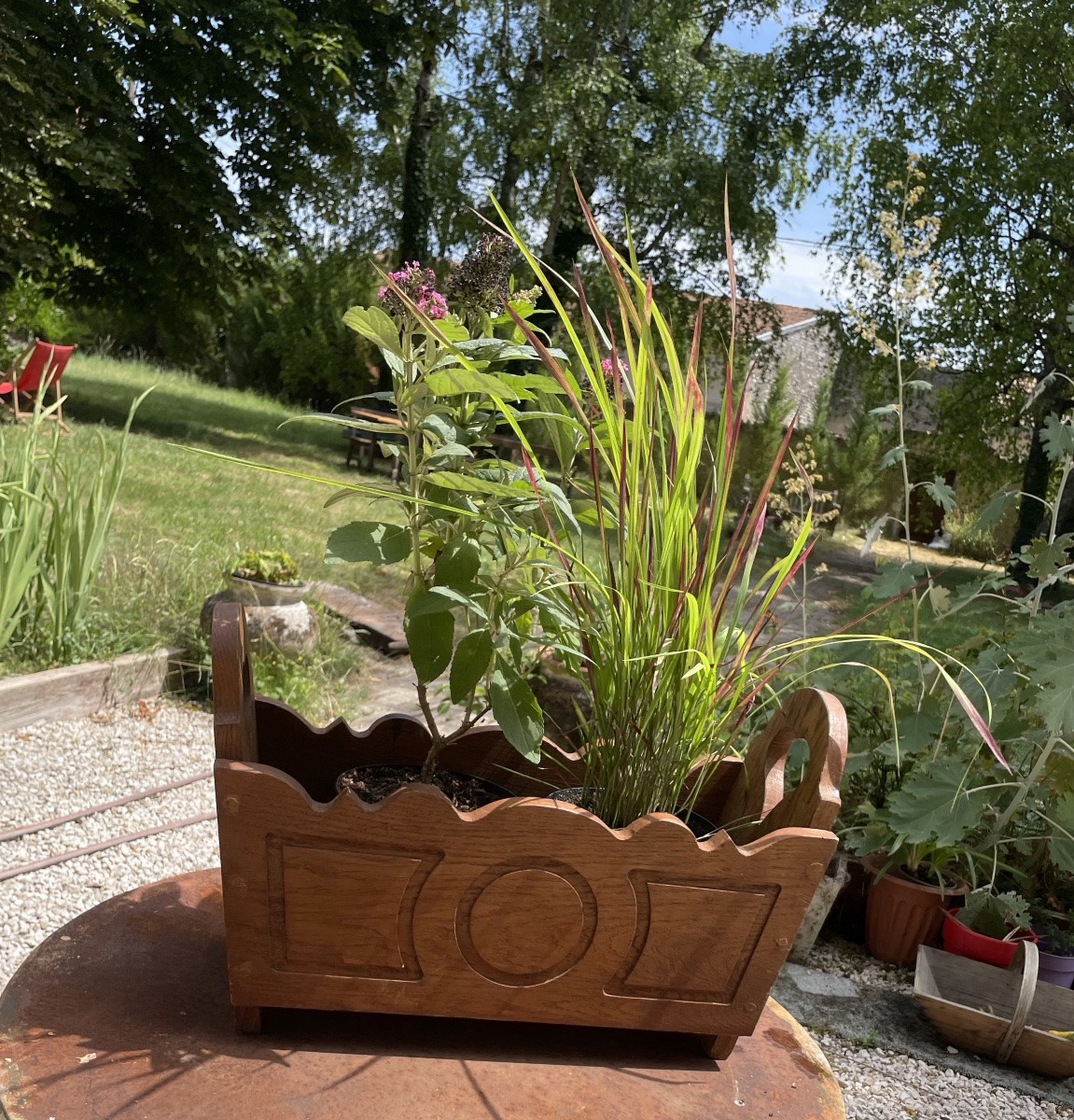 Folk Art Heart Planter -photo-2