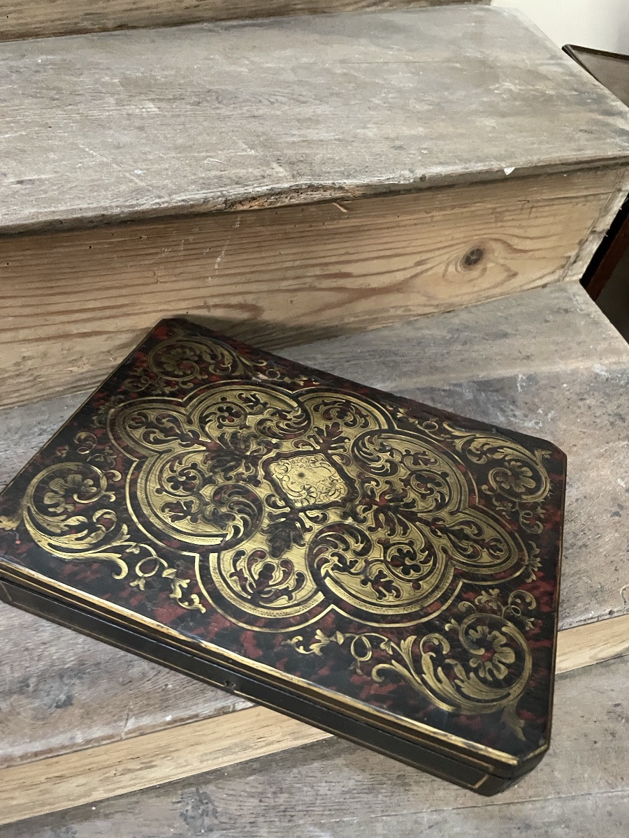 Boulle Marquetry Box, Napoleon III Period, Second Empire -photo-3
