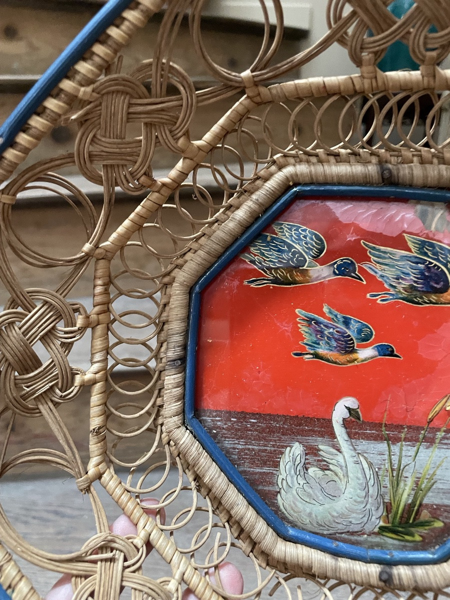 Small Openwork Basket With Painted Decoration -photo-6