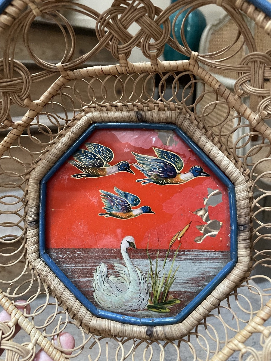 Small Openwork Basket With Painted Decoration -photo-8