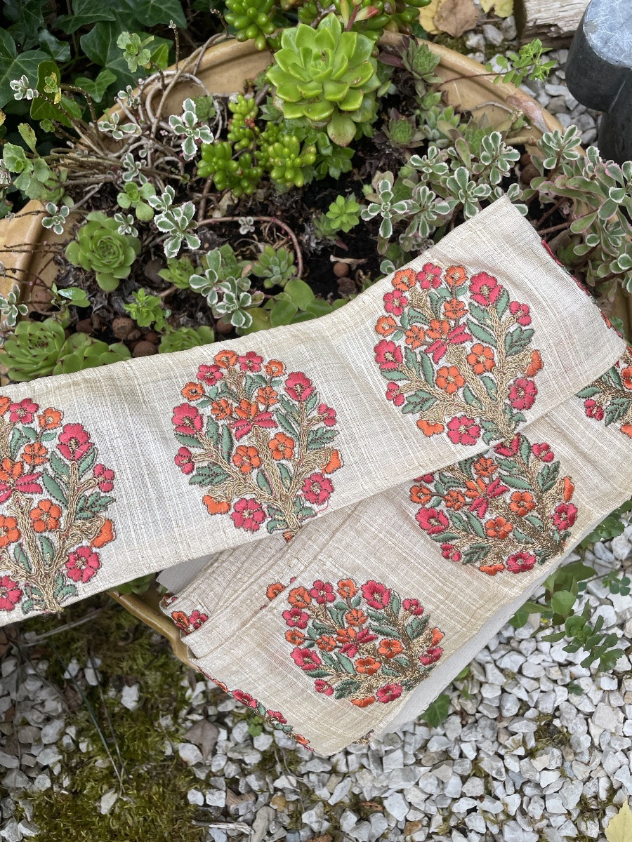 Large Embroidered Braid, Circa 1900-photo-4