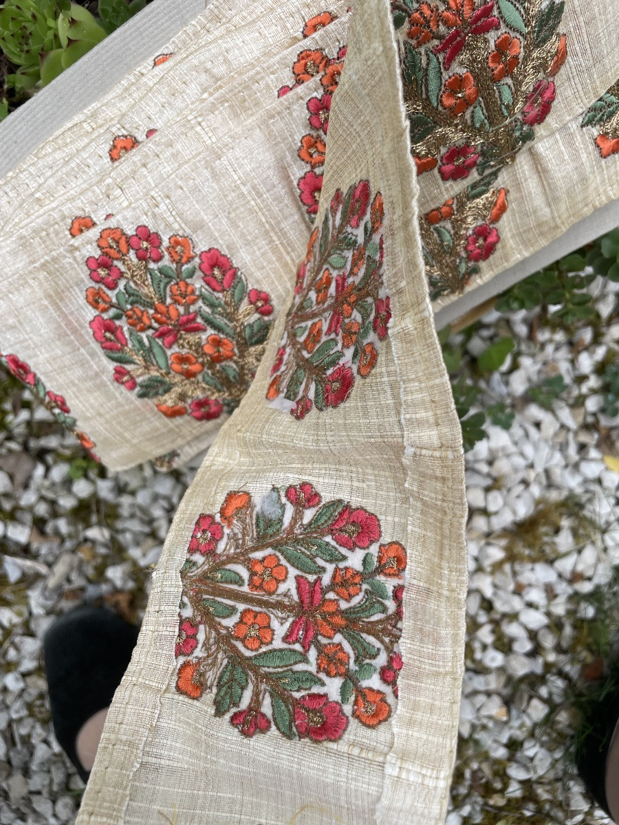 Large Embroidered Braid, Circa 1900-photo-1