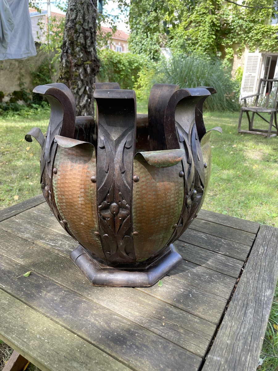 Art Deco Period Flower Pot, Arts And Crafts -photo-2