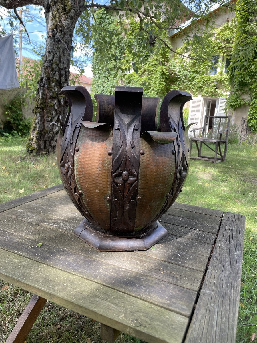Art Deco Period Flower Pot, Arts And Crafts -photo-3
