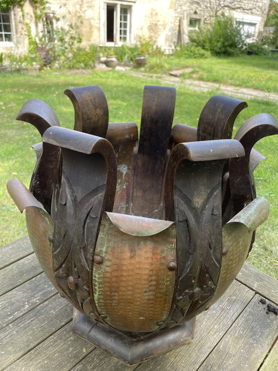 Art Deco Period Flower Pot, Arts And Crafts -photo-8