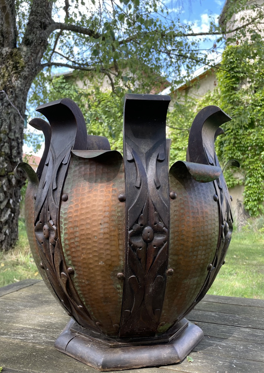 Art Deco Period Flower Pot, Arts And Crafts 