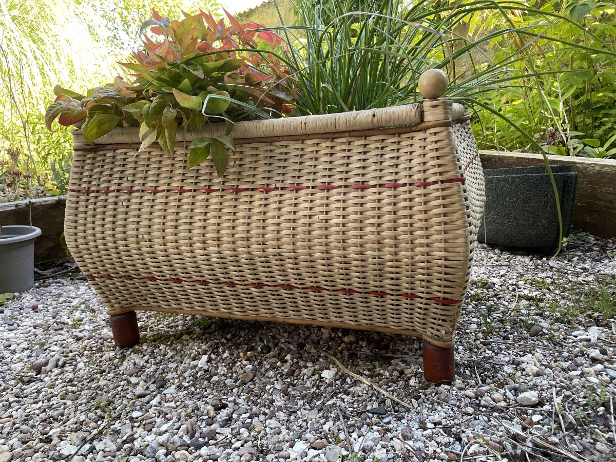 Beautiful Woven Wicker Planter-photo-3