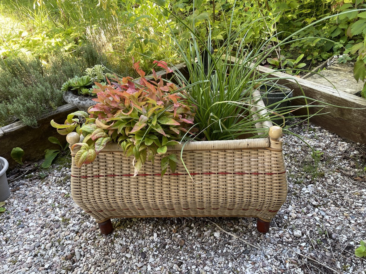 Beautiful Woven Wicker Planter-photo-4