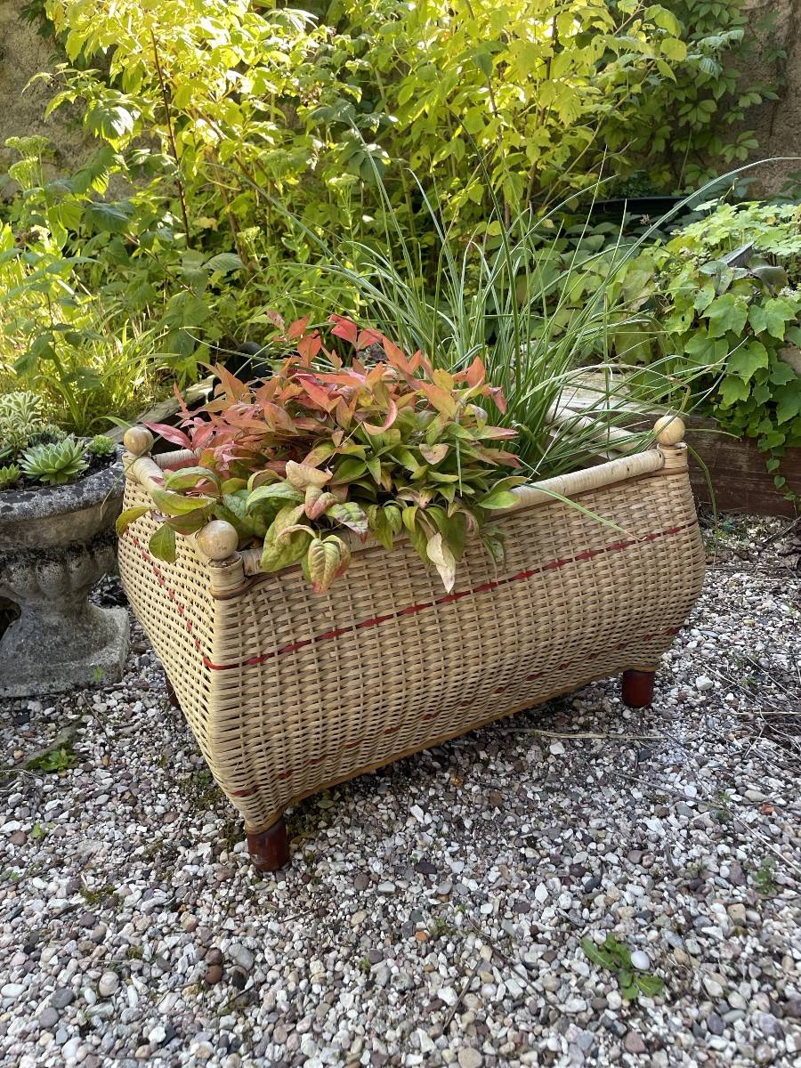 Beautiful Woven Wicker Planter-photo-4