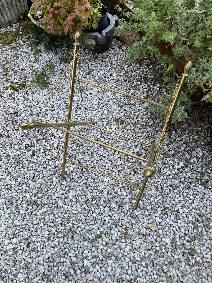 Flying Table With Metal Base And Sheet Metal Top With Floral Decoration -photo-3