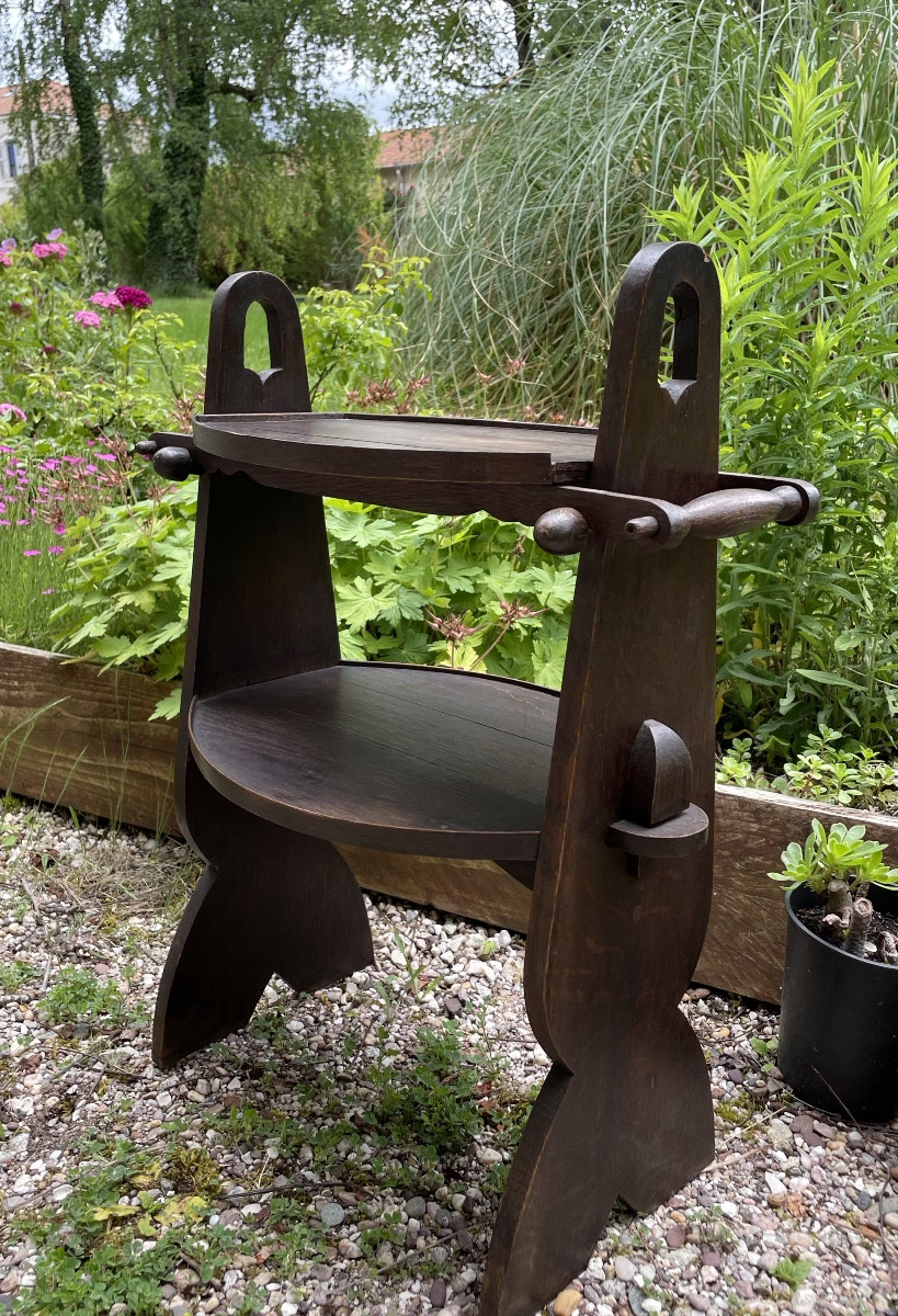 Oak Serving Trolley By Charles Dudouyt