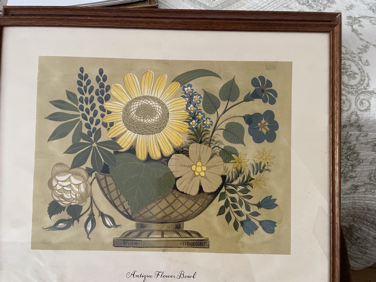 Folk Art: The Pair Of Naive Prints By David Grose -photo-2