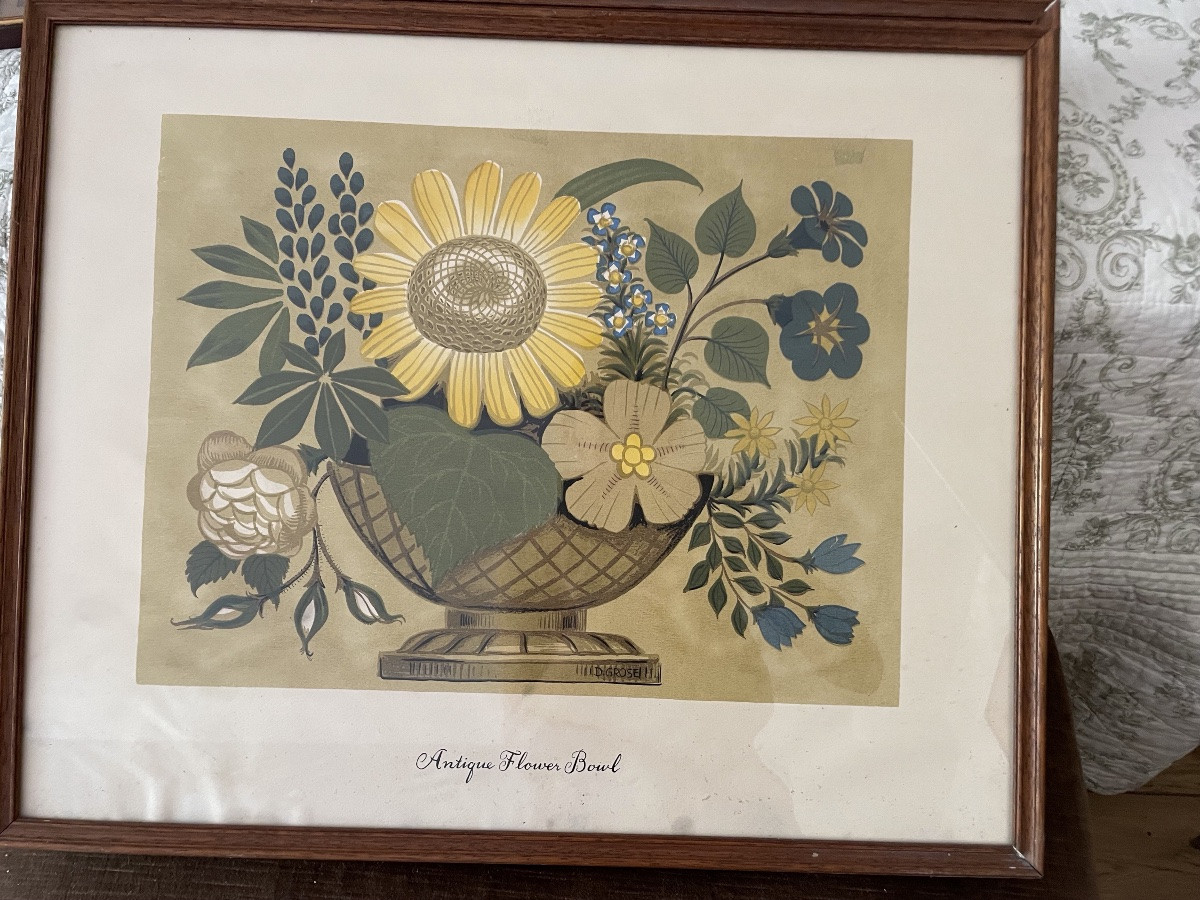 Folk Art: The Pair Of Naive Prints By David Grose -photo-3