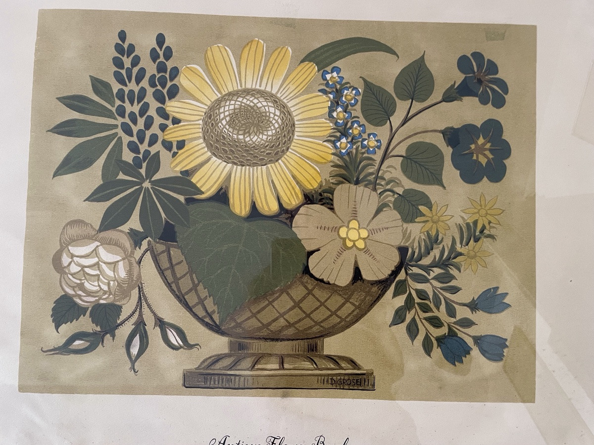 Folk Art: The Pair Of Naive Prints By David Grose -photo-5