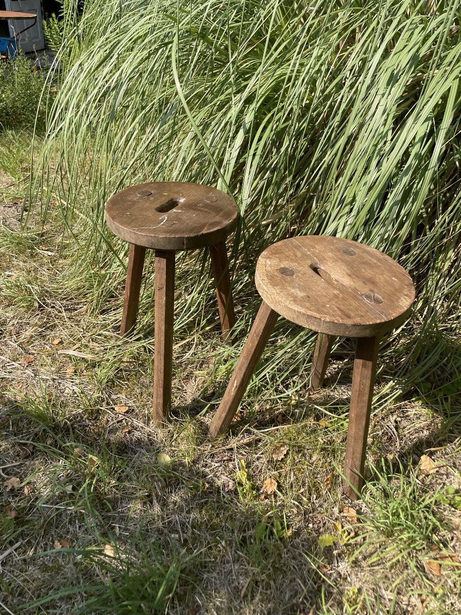 The Pair Of Brutalist Stools-photo-2