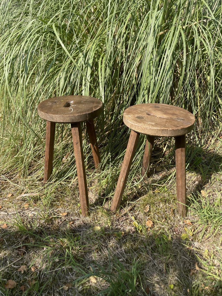 The Pair Of Brutalist Stools-photo-3