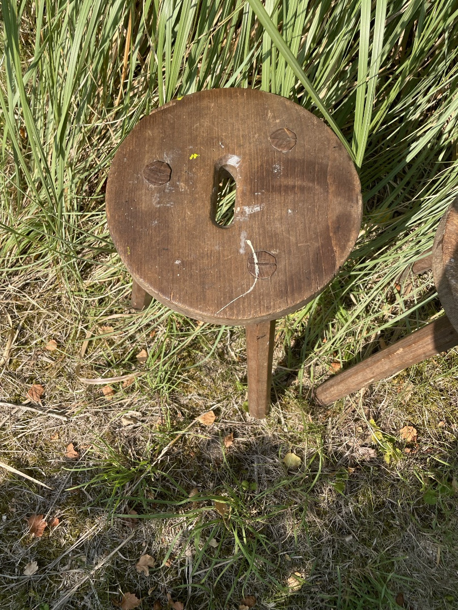 The Pair Of Brutalist Stools-photo-2