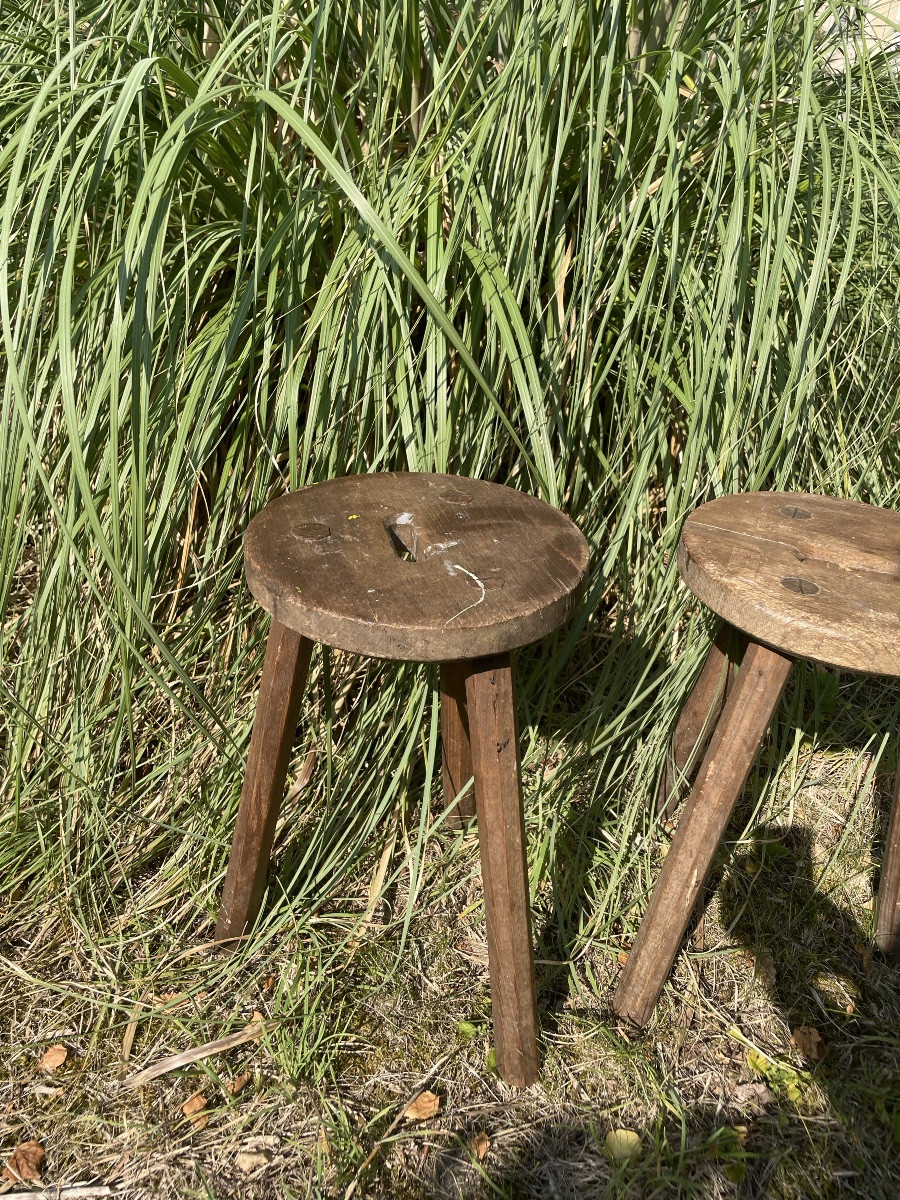 The Pair Of Brutalist Stools-photo-3
