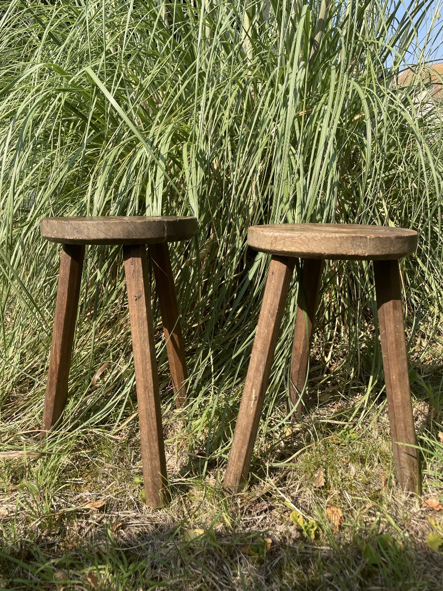 The Pair Of Brutalist Stools-photo-6