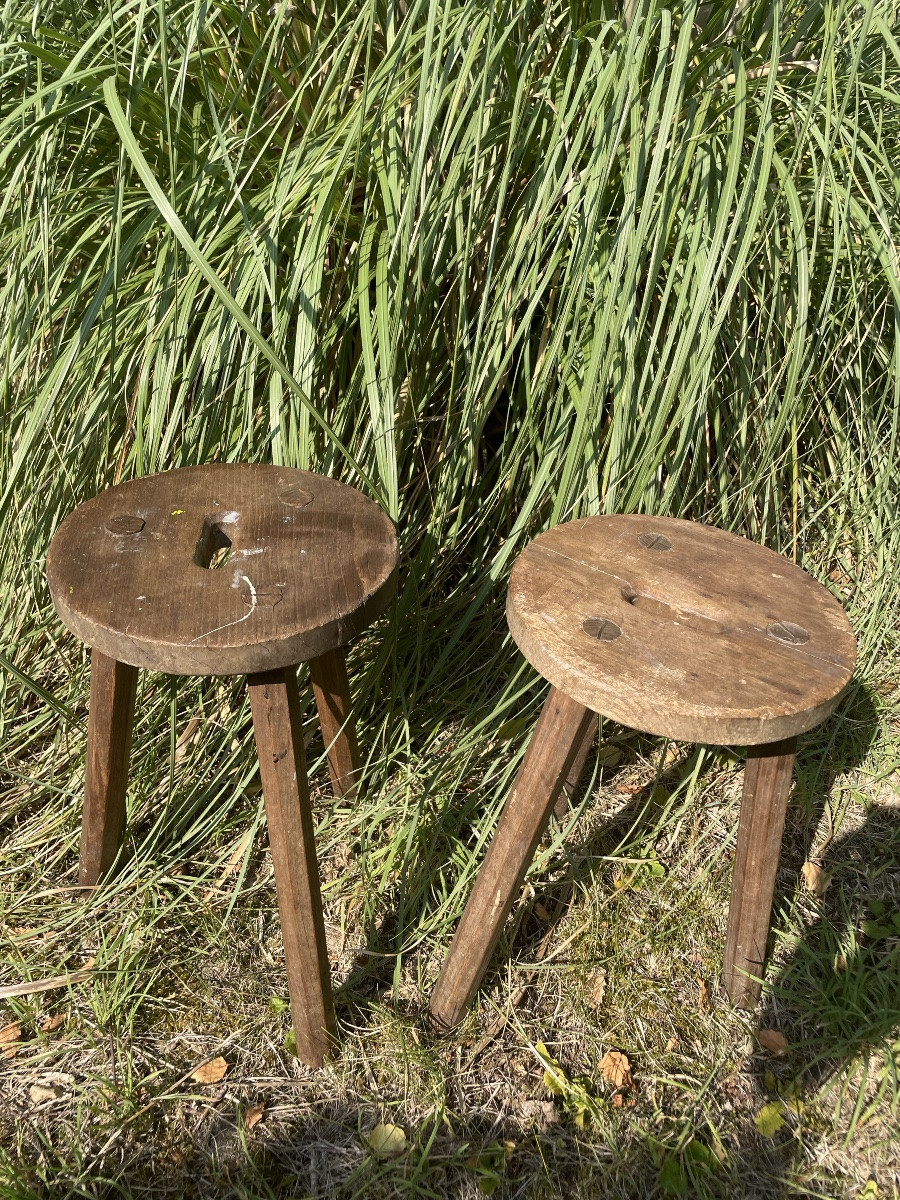 The Pair Of Brutalist Stools-photo-7