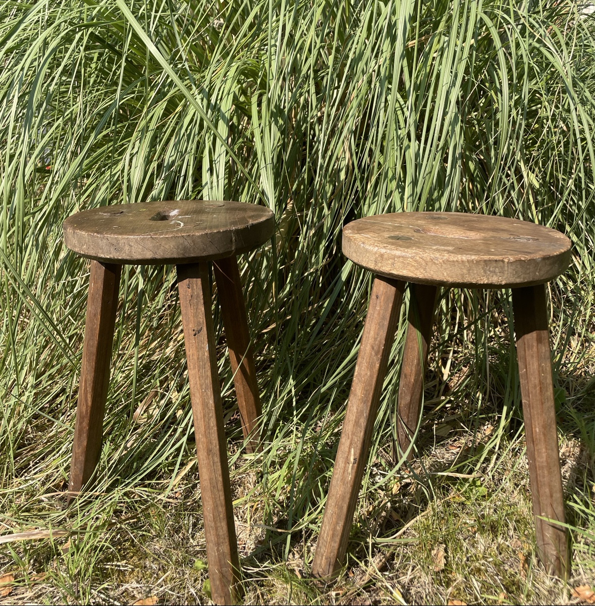 The Pair Of Brutalist Stools