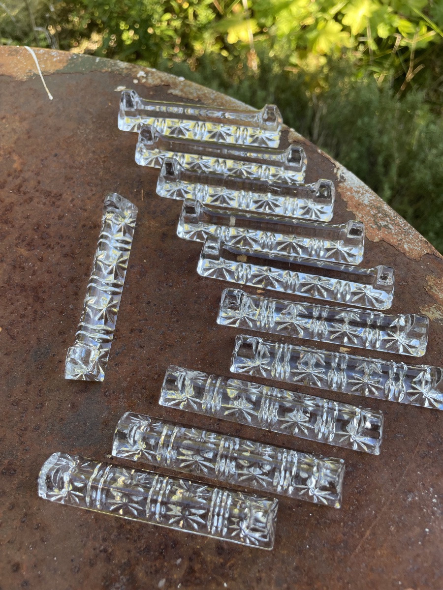 The Set Of 11 Cut Crystal Knife Holders-photo-6