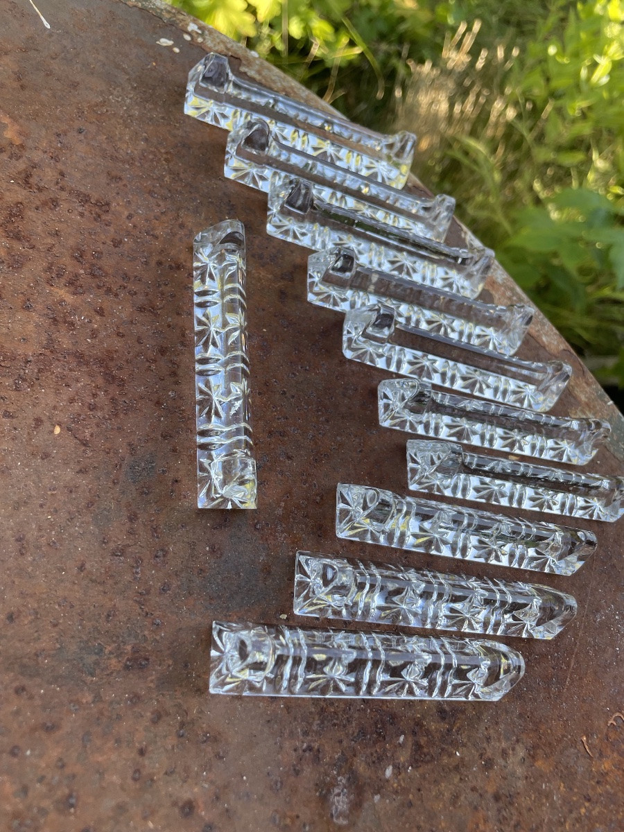 The Set Of 11 Cut Crystal Knife Holders-photo-7