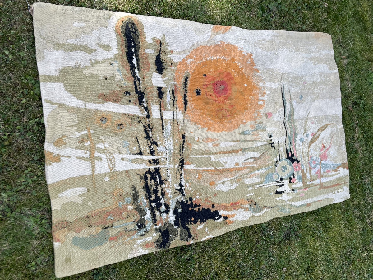 Tapestry "vespérale" By Thérèse Le Guen For Robert Four In Aubusson-photo-2