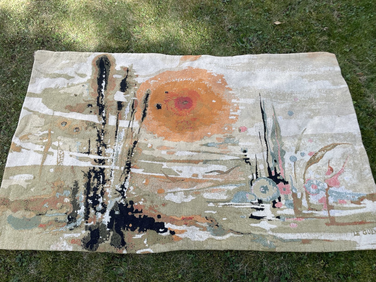 Tapestry "vespérale" By Thérèse Le Guen For Robert Four In Aubusson-photo-3