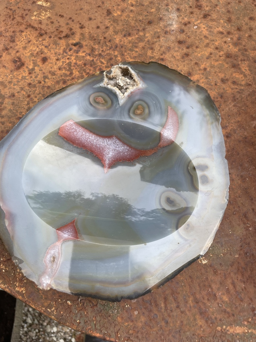 Blue Agate Ashtray Or Pocket Tray -photo-2