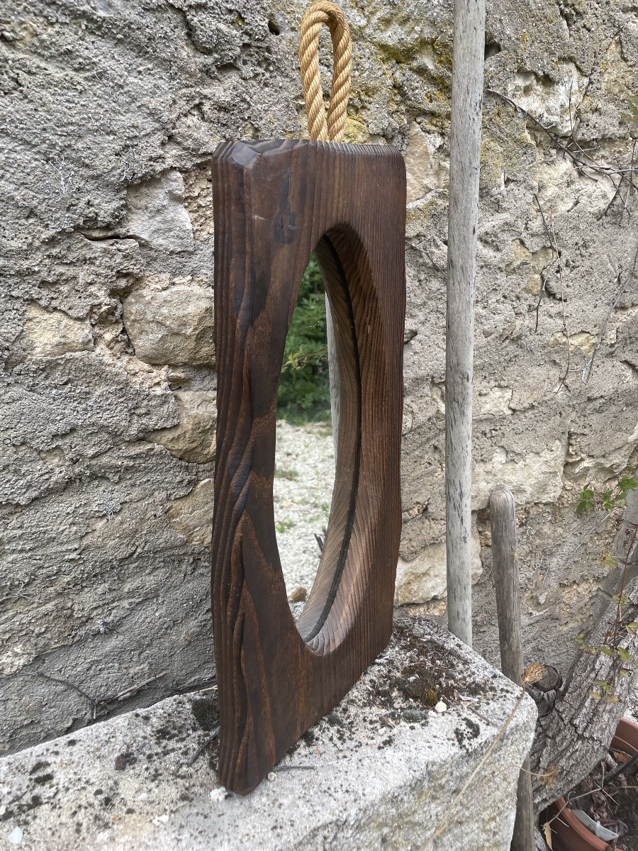 Free-form Mirror In Exotic Wood -photo-6