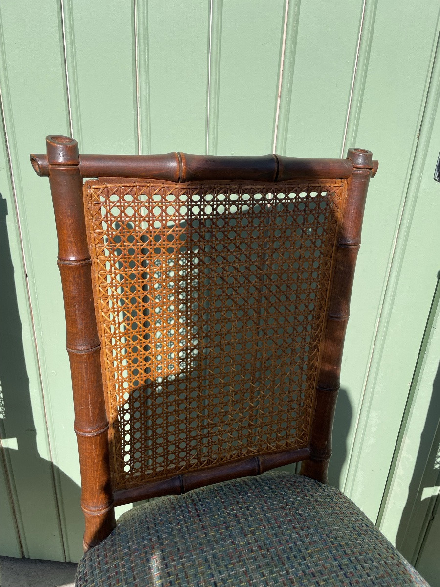 The Set Of 3 Bamboo Chairs -photo-6