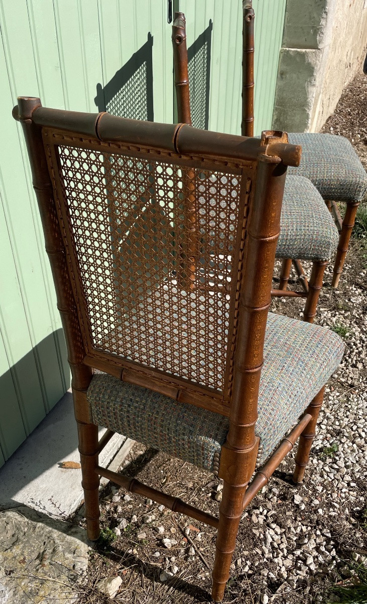The Set Of 3 Bamboo Chairs -photo-8