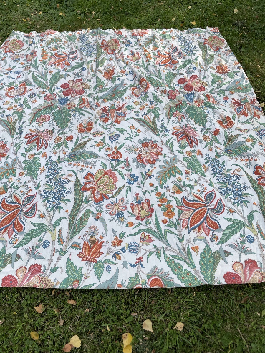 Pair Of Curtains With Indian Motif-photo-2