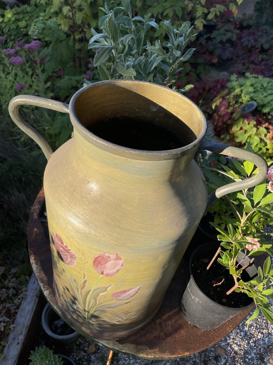 Umbrella Stand, Large Painted Milk Jug -photo-5