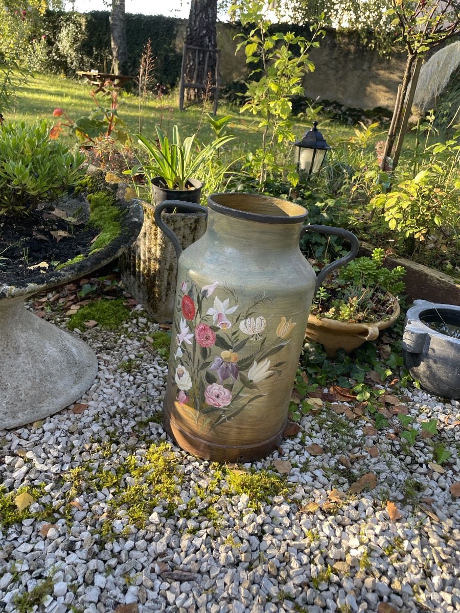 Umbrella Stand, Large Painted Milk Jug -photo-8