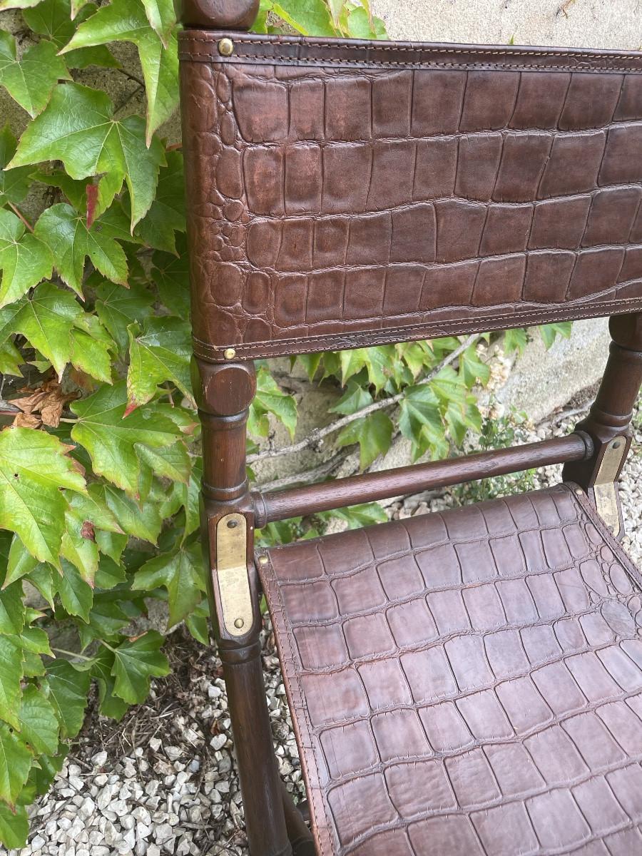 Folding Travel Bag In Wood And Leather -photo-6