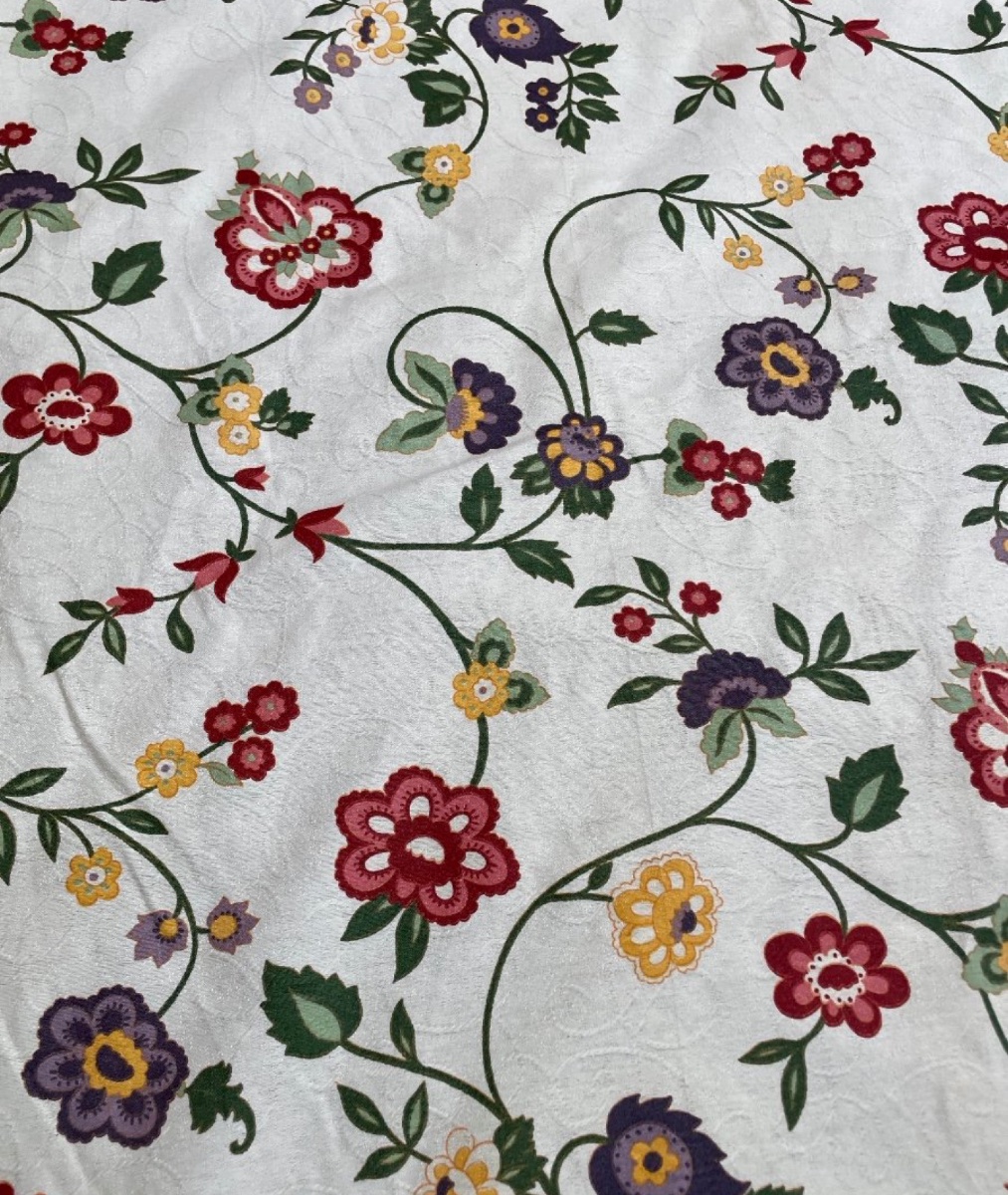 Pair Of Double Floral Curtains (303 X 196 Cm)-photo-2