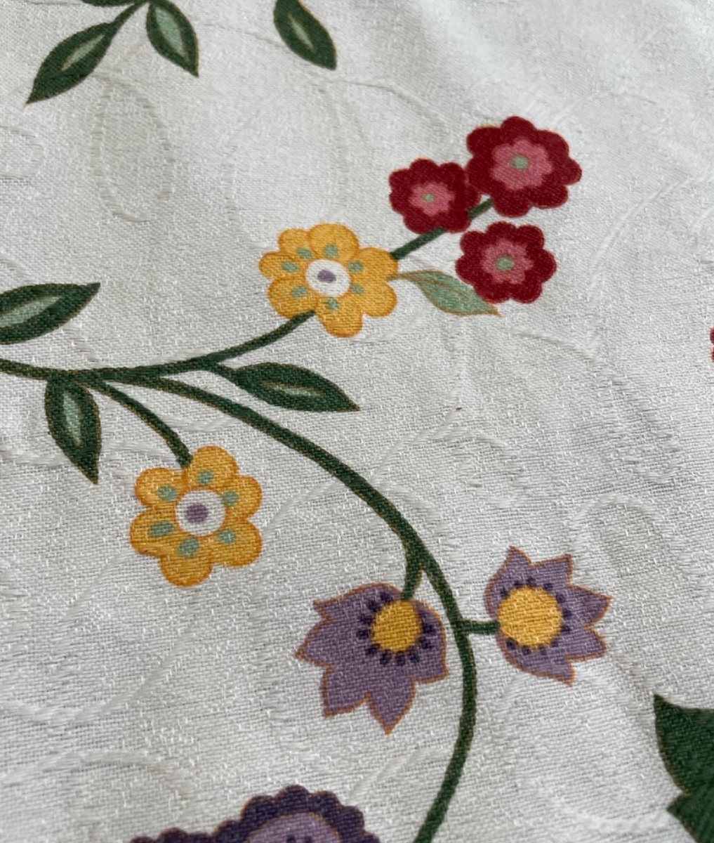 Pair Of Double Floral Curtains (303 X 196 Cm)-photo-3