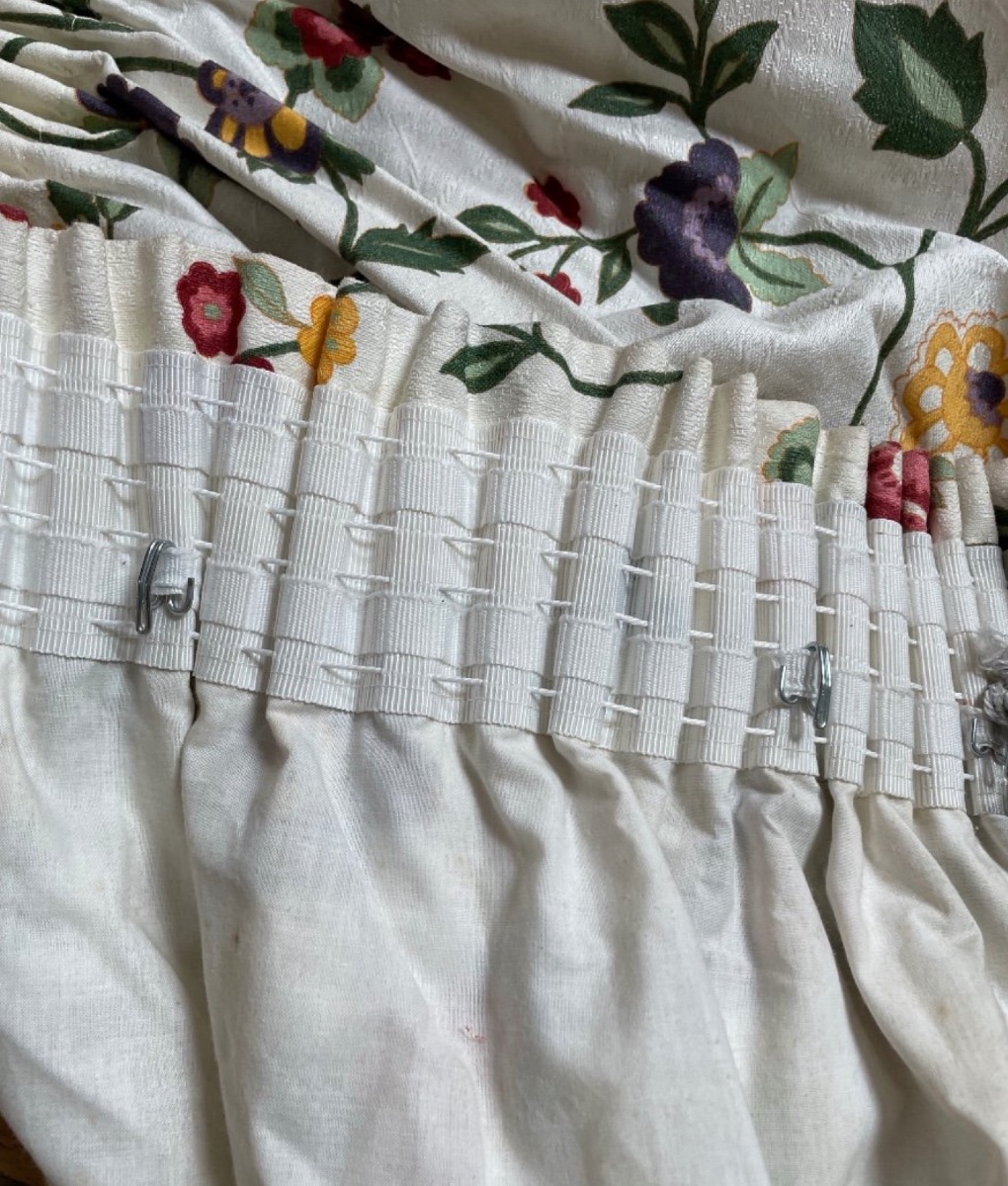 Pair Of Double Floral Curtains (303 X 196 Cm)-photo-6