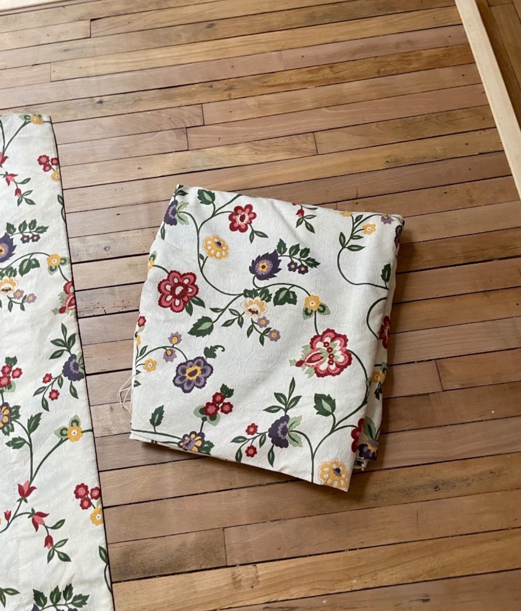 Pair Of Double Floral Curtains (303 X 196 Cm)-photo-7