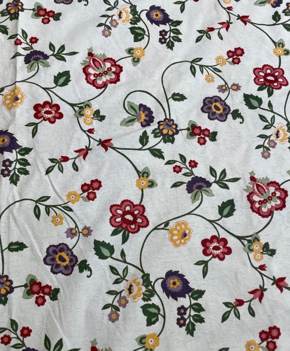 Pair Of Double Floral Curtains (303 X 196 Cm)